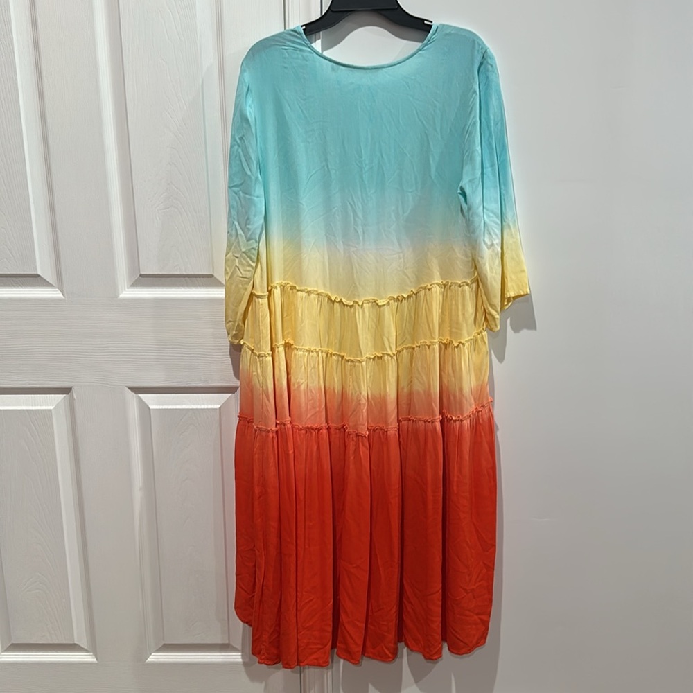 Soft Surroundings Calorosa Tie Dye Topper Duster Cover Up Cardigan Size M - Picture 8 of 14
